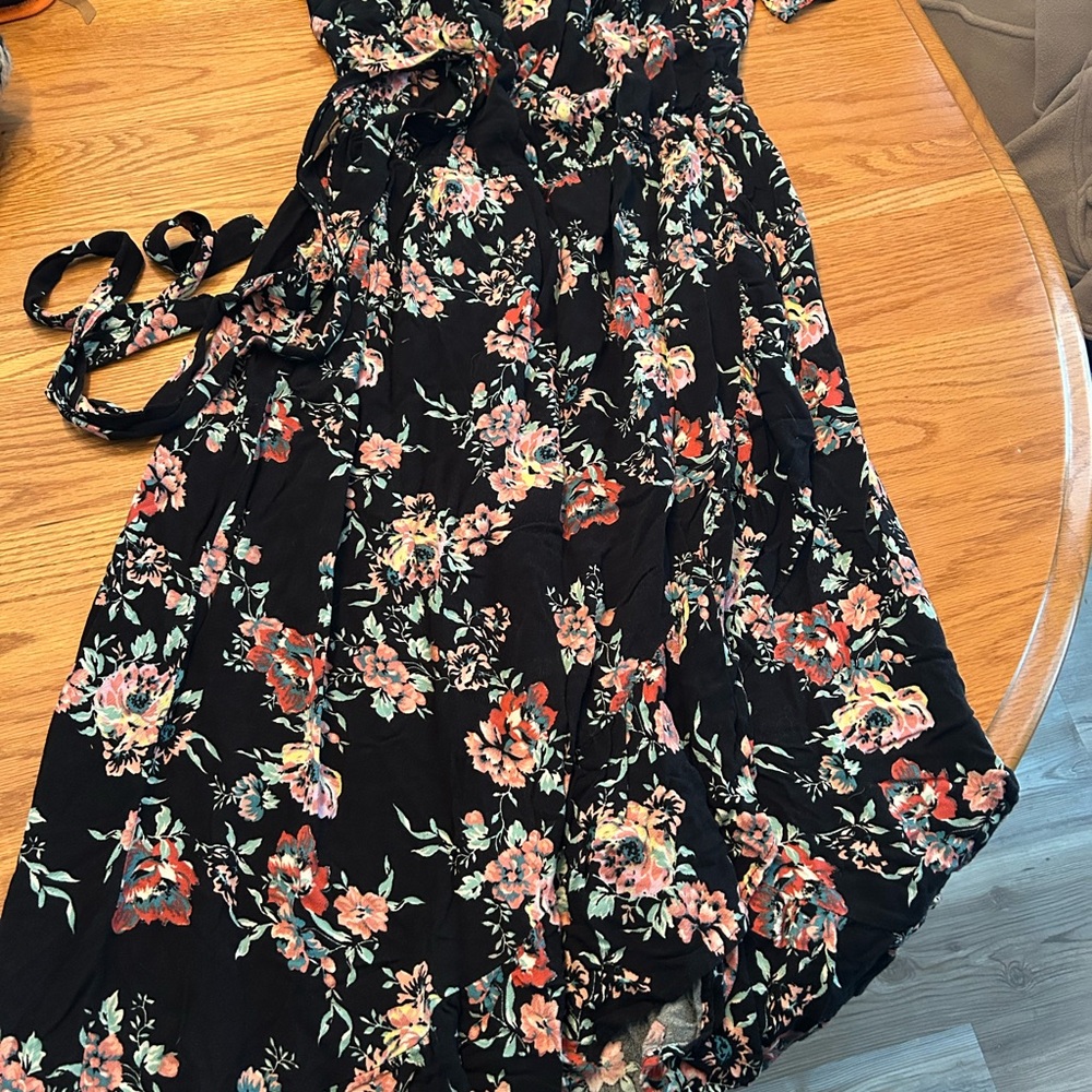 Floral Black Maxi Dress